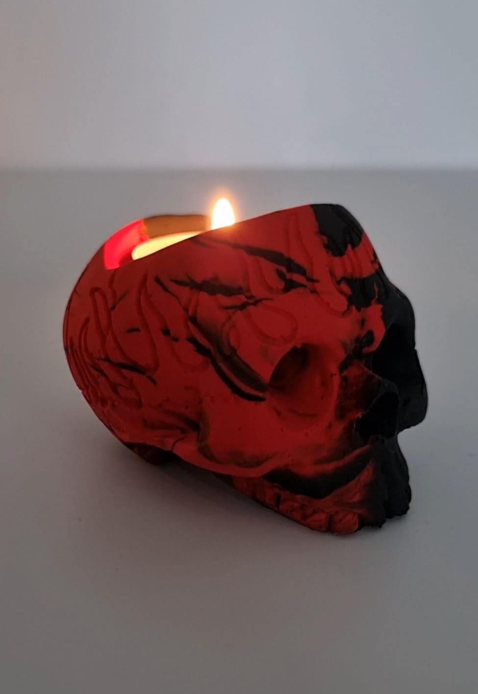 Halloween Skull Tea Light Holder