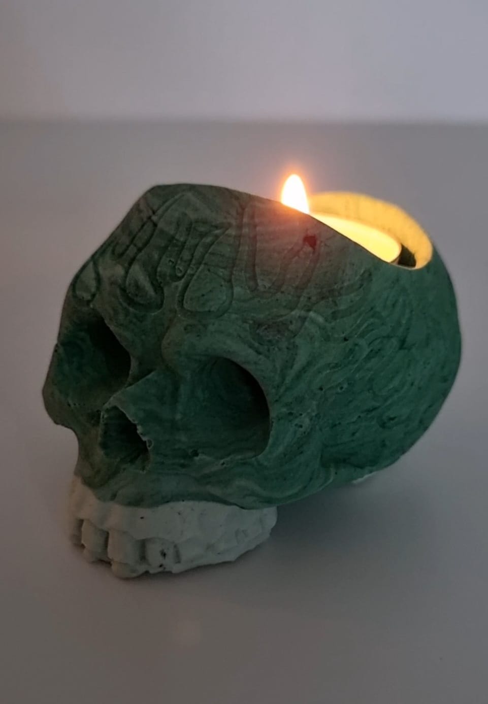 Halloween Skull Tea Light Holder