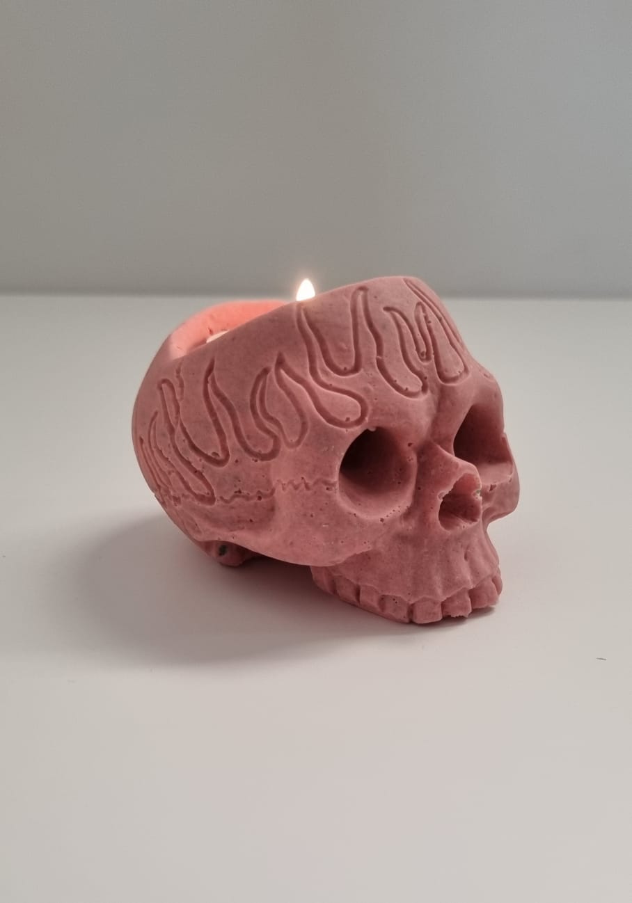 Halloween Skull Tea Light Holder
